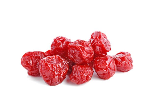 Dried cherry isolated on white background